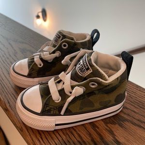 Camo baby Converse high tops